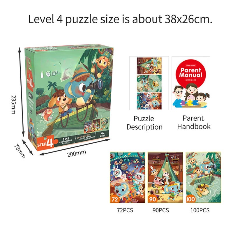 Children's Advanced Educational Puzzle STEM Early Education Logic Thinking Picture Puzzle for Toddlers Boys Girls, Level 4 - Image 4