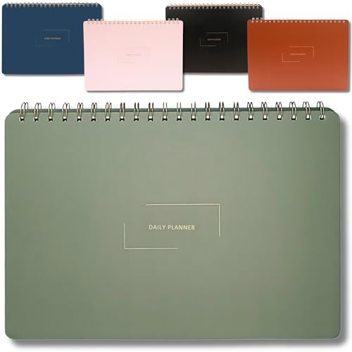 Merely Home | Meeting Notebook for Work | 8.25" x 11.75" | Project Planner | Simple Design | Multiple Layouts | Office and Business Planner (Evergreen, Meeting Planner - Landscape) - Image 1