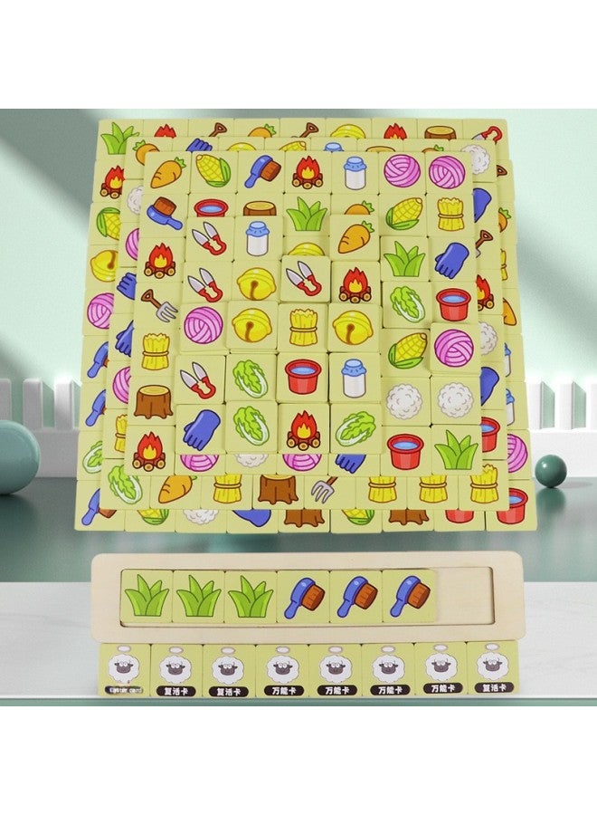 الأغنام الخشبية لديها خروف الترفيه بطاقة الاستخبارات الجمركية بناء كتلة الجدول جولة الوالدين والطفل ألعاب تعليمية تفاعلية للأطفال-اللون: خروف خروف (صندوق ملون) - Image 2