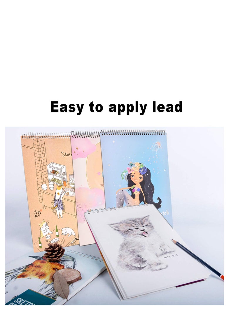 KASTWAVE Kids Sketch Book, A4 21x29CM, 100 Pages, Spiral Bound Artist Sketch Pad, Durable Acid Free Sketchbook for Painting, Sketching, Doodling -Gifts for Boys and Girls, White - Image 2