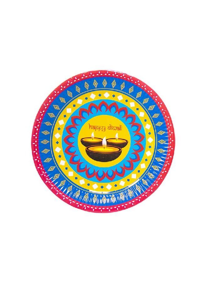 ThePartyPopper Happy Diwali Plates 9inches - Image 1
