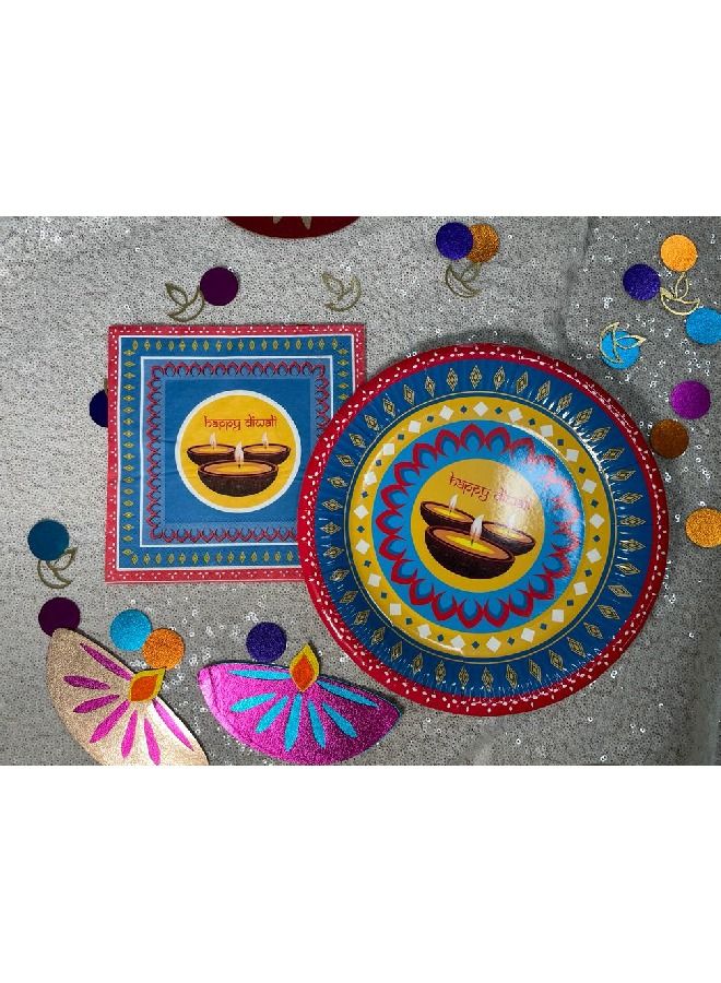 ThePartyPopper Happy Diwali Plates 9inches - Image 2