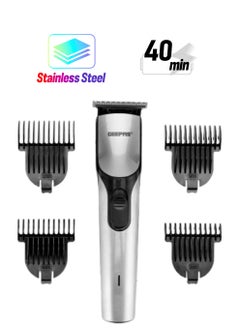 GEEPAS Rechargeable Hair, Cordless And Beard Trimmer With High Capacity Battery, Includes 4 Comb Attachments, Precision Stainless Steel Blade For Constant Cutting  - Image 1