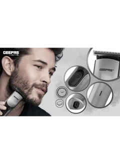 GEEPAS Rechargeable Hair, Cordless And Beard Trimmer With High Capacity Battery, Includes 4 Comb Attachments, Precision Stainless Steel Blade For Constant Cutting  - Image 5