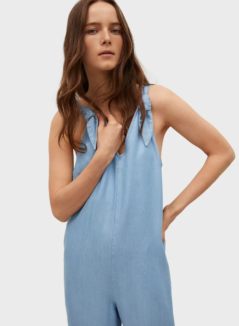MANGO Denim Jumpsuit