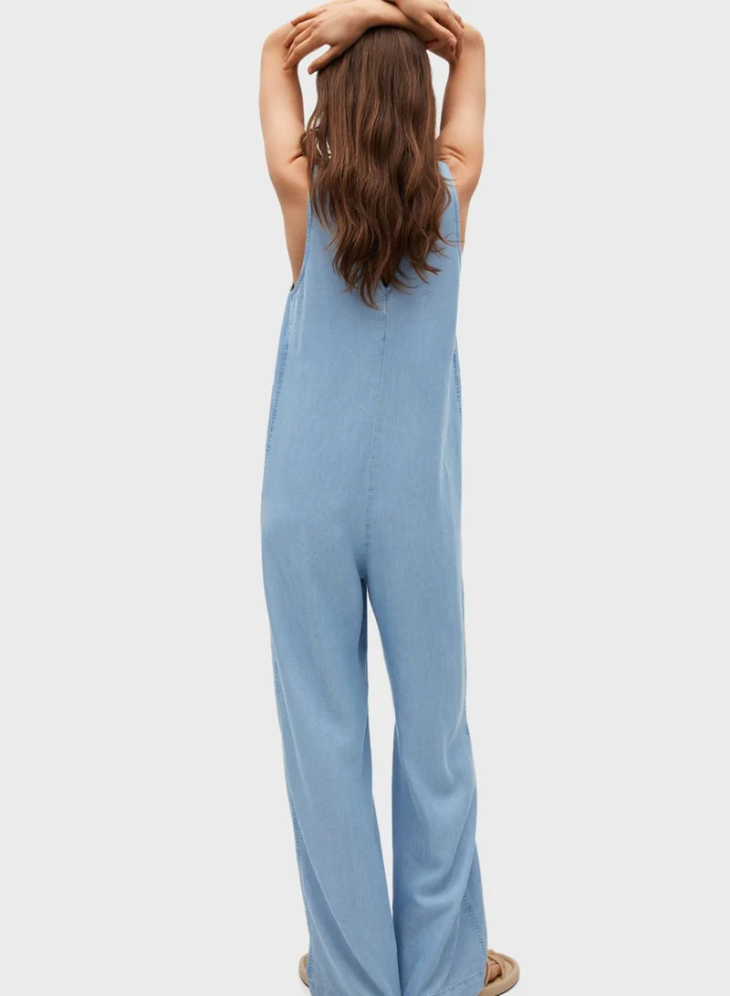MANGO Denim Jumpsuit