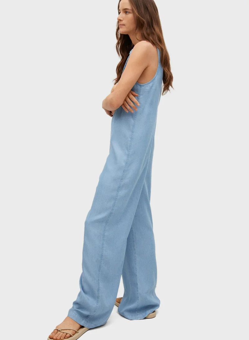 MANGO Denim Jumpsuit