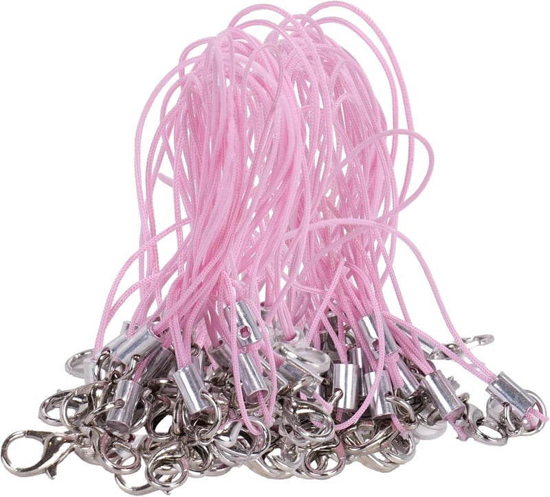 Mini-Factory 100PCS DIY Charm Straps with Lobster Clasp Colorful Lanyard Cords for Phone Charms, USB Drives, Keychains, Jewelry Making, Crafts, Purse & Name Tag Accessories - Image 1