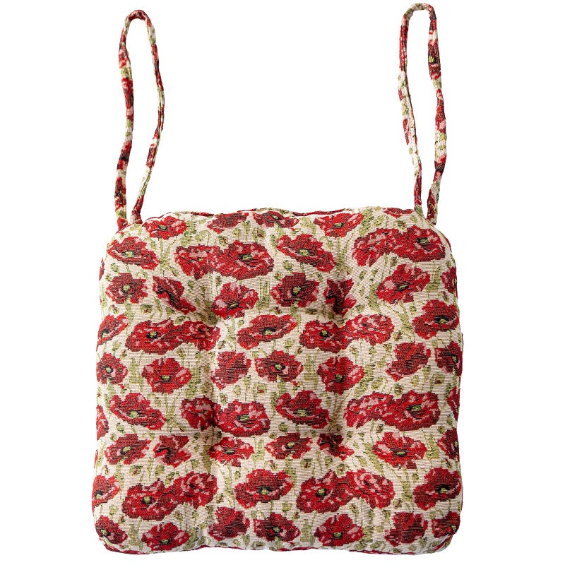 vctops Farmhouse Floral Print Chair Cushions with Ties UShaped Soft Comfortable Chair Pads Non Slip Seat Cushions for Indoor Dining Room and Kitchen Chairs Flower A16x16 - Image 2