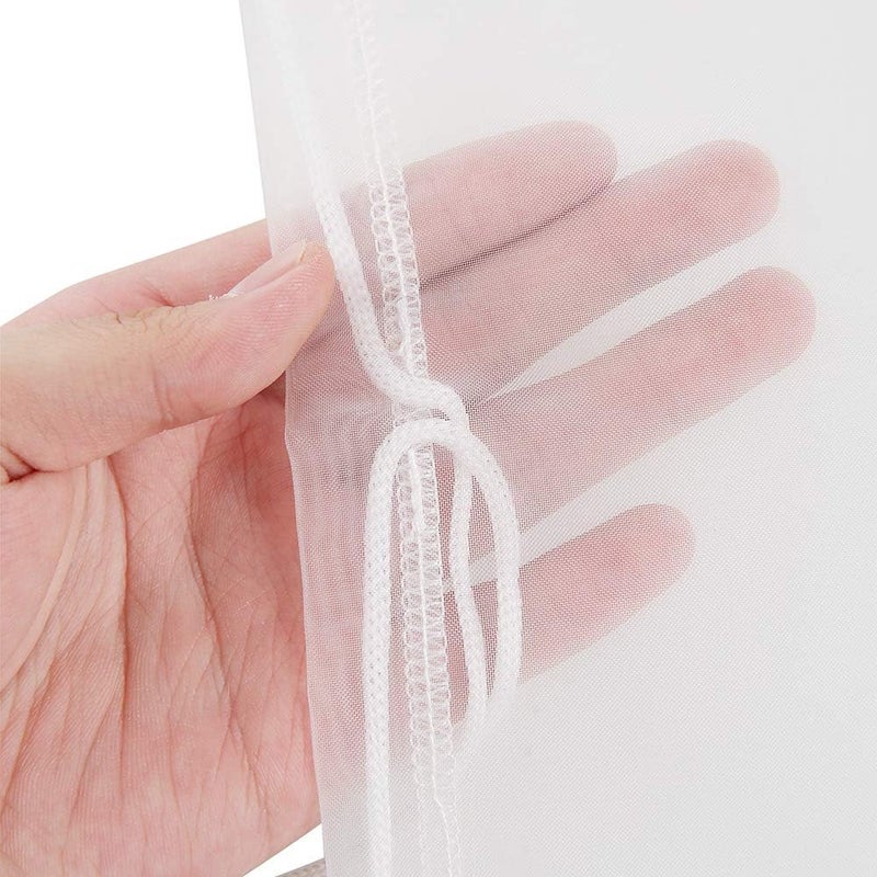 ALEGI Aquarium Filter Media Bag Extra Fine,Reusable 180 Micron Drawstring Mesh Filter Bags for Activated Carbon (12"*8" (3 Pack)) - Image 2