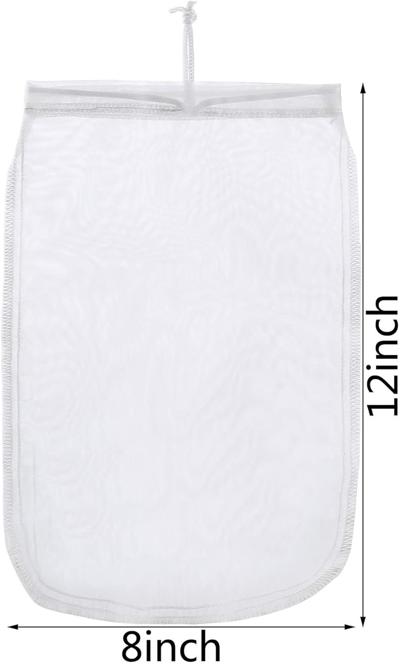 ALEGI Aquarium Filter Media Bag Extra Fine,Reusable 180 Micron Drawstring Mesh Filter Bags for Activated Carbon (12"*8" (3 Pack)) - Image 3