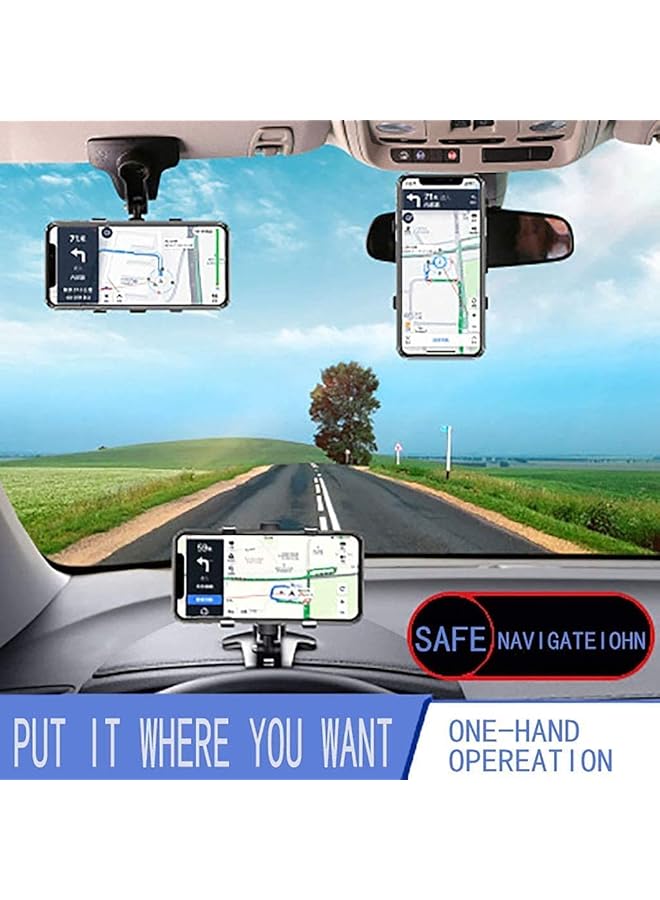 Flamingo Car Phone Mount 360 Degree Rotation Dashboard Cell Phone Holder For Car Clip Mount Stand Suitable For 4 To 7 Inch Smartphones - Image 2