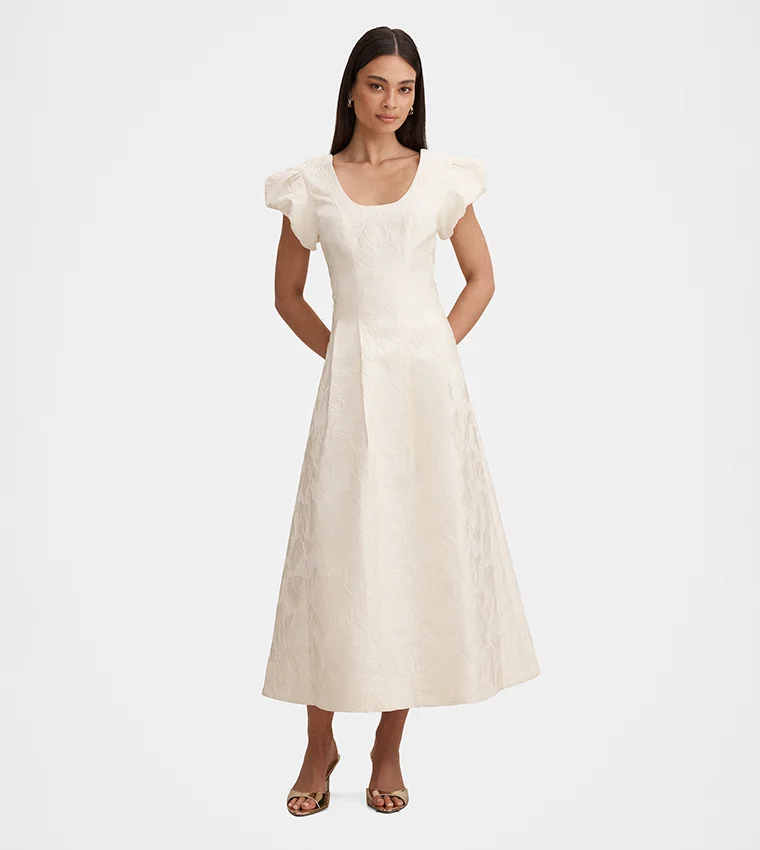 فورايفر نيو Lily Scoop Jacquard Midi