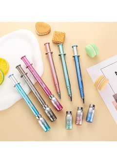 KASTWAVE 6 PCS Luminous Syringe Pens - Colorful Gel Ballpoint Pens for School, Office, and Party Supplies, 6 Colors  - Image 3
