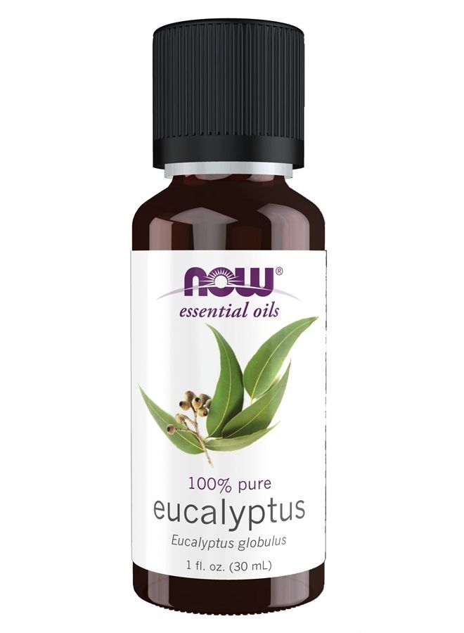 now Essential Oils, Eucalyptus Oil, Clarifying Aromatherapy Scent, Steam Distilled, 100% Pure, Vegan, Child Resistant Cap, 1-Ounce - Image 1