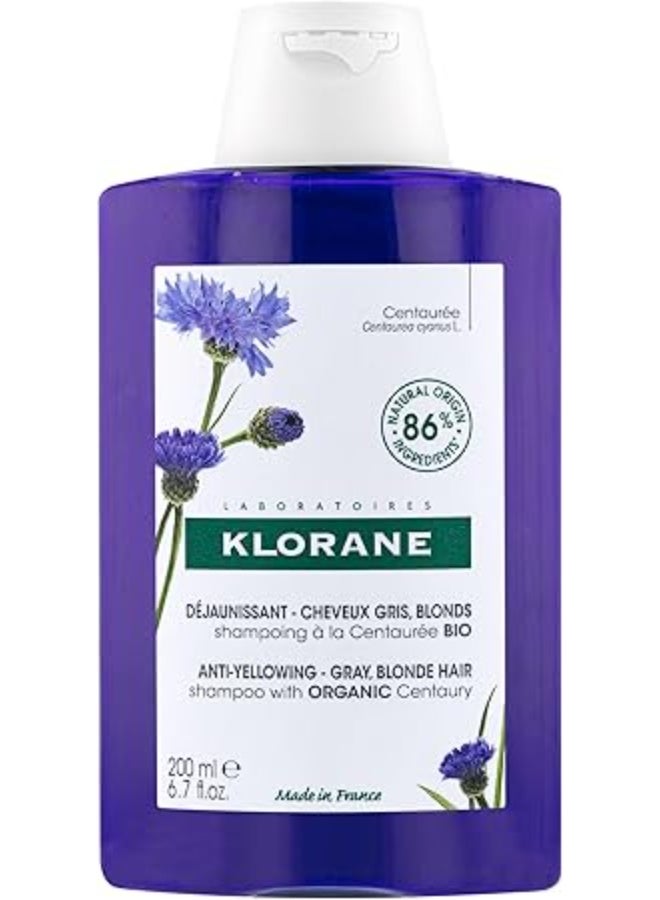Klorane Centaury Anti-Yellowing Shampoo For Grey, Blonde Hair 200Ml