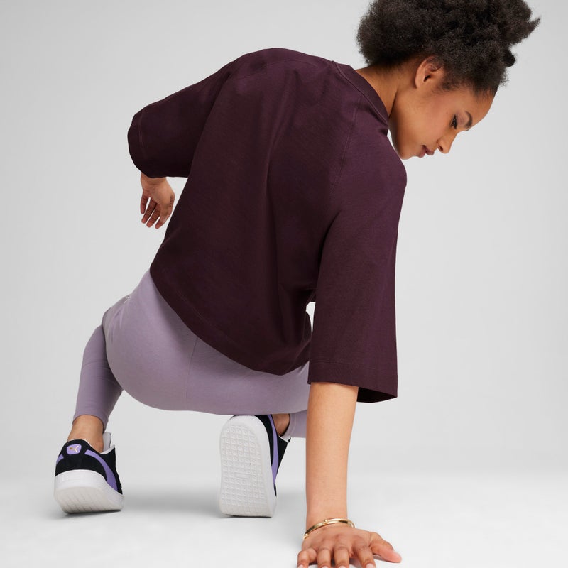 PUMA Classics Womens Purple Oversized T-shirt - Image 2