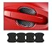 Tioollev 4PCS Car Door Handle Cup Scratch Protectors TPU Carbon Fiber Door Bowl 3D Sticker Handle Paint Cover Guard Pad Universal Door Handle Protective Film for Most Cars MediumBlack - Image 2