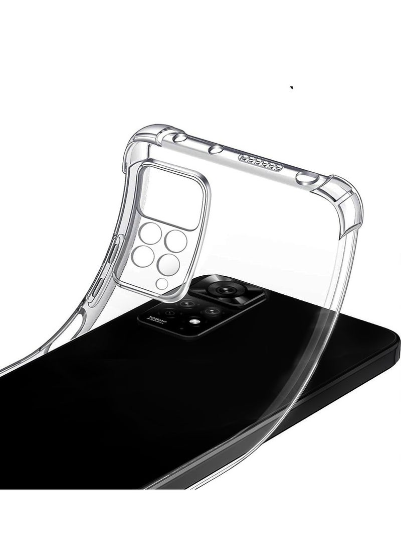 CATANES Xiaomi Redmi Note 11S Case Cover Clear Protective TPU Four Corners Cover Transparent Soft Case - Image 2