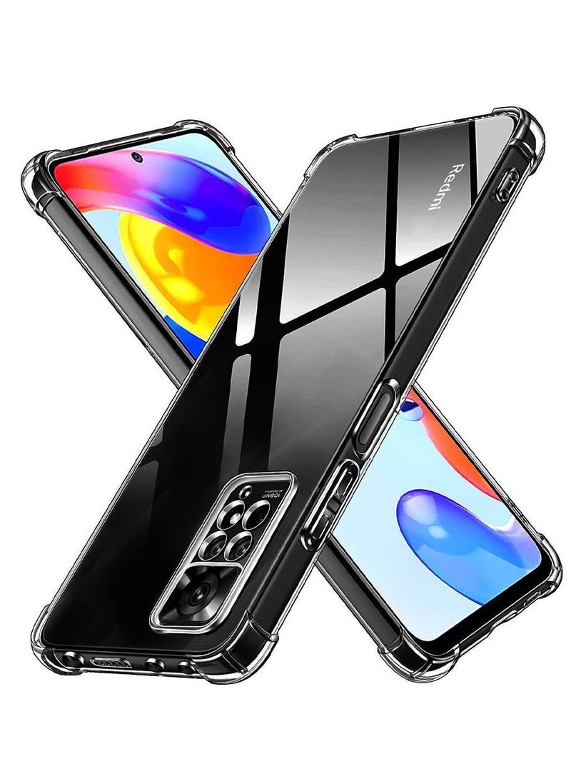 CATANES Xiaomi Redmi Note 11S Case Cover Clear Protective TPU Four Corners Cover Transparent Soft Case - Image 1