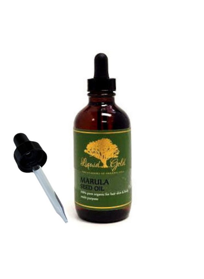 Liquid Gold Inc - 4 Oz With Dropperpremium Marula Oilglass Bottle 100% Pure Cold Pressed Natural Organic - Image 1