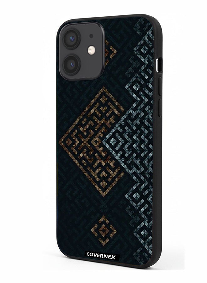 Covernex Apple iPhone 12 Mini Protective Case Cover Printed Featuring Layered Geometric Pattern - Image 1