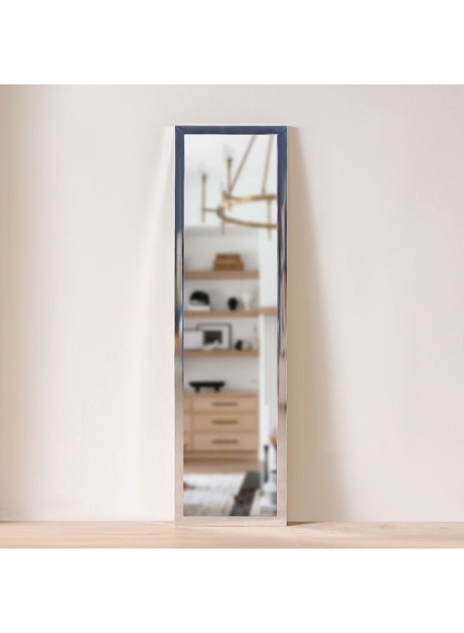 DANUBE HOME مرآة حائط فضية كلاسيكية حيوية من دانوب هوم - 34X124X1.5 سم ديكور أنيق وعصري لغرف النوم وغرف الملابس وغرف المعيشة مرآة عاكسة كبيرة وواضحة ملحقات منزلية زخرفية - Image 1