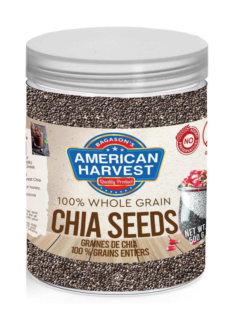 American Harvest Chia Seeds 500g - Image 1