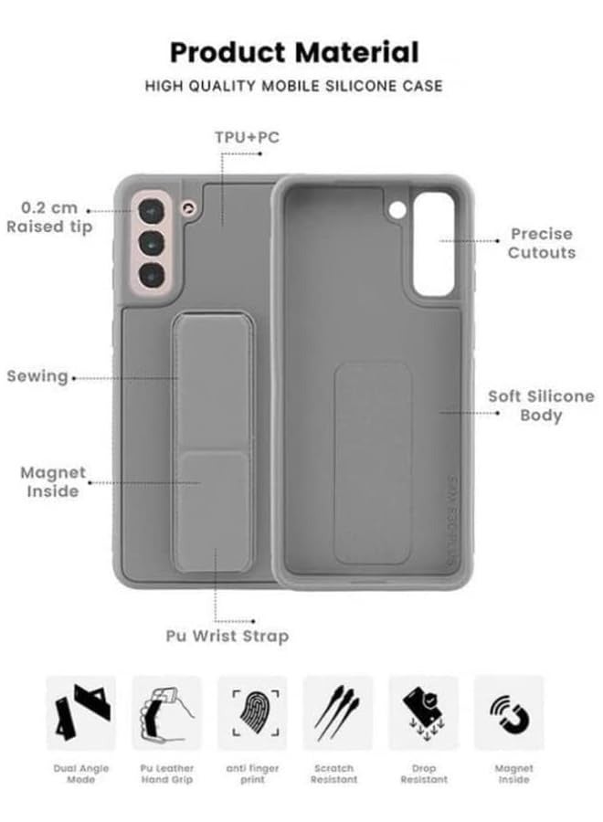 Green Tiger Samsung Galaxy S24 PLUS Case Cover Magnetic Car Mount Kickstand & Holder, Premium Silicone Vertical & Horizontal Hand Strap and Grip with Multi Stand for Galaxy S24 PLUS - Image 4