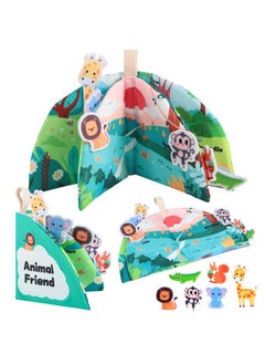 Y&D Cross-border Ringing Paper Tearing Books Can Bite Enlightenment Infant Cloth Books Early Education 0-1 Years Old Baby 3-6 Months Educational Toys-Forest Animals  - Image 1