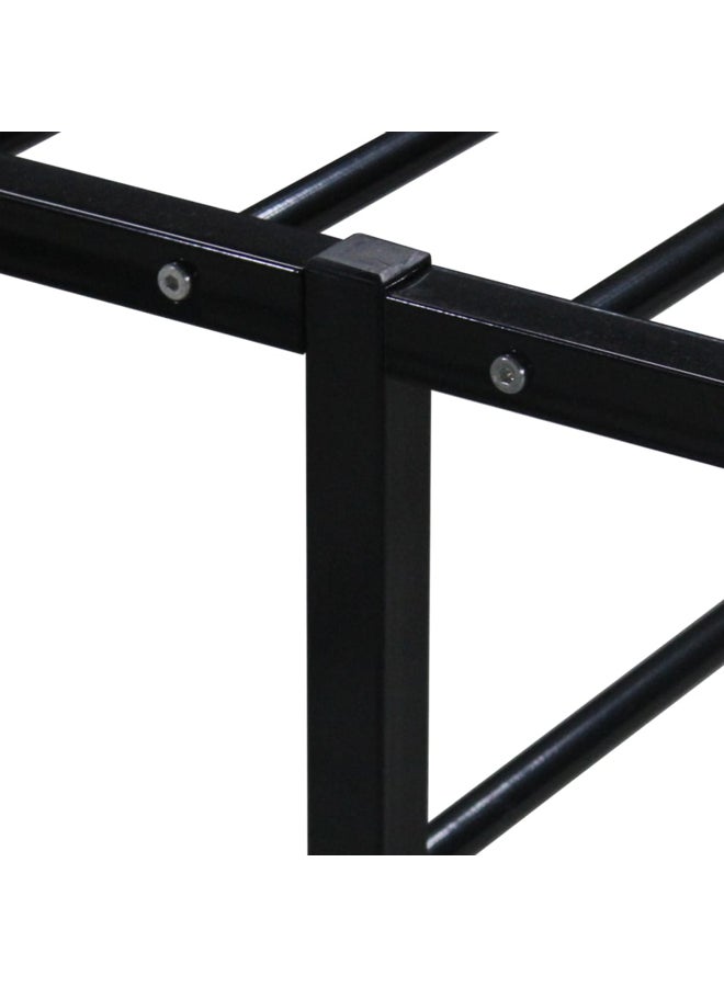 vidaxl Bed Frame without Mattress Black Metal 180x200 cm Super King 324790 - Image 5