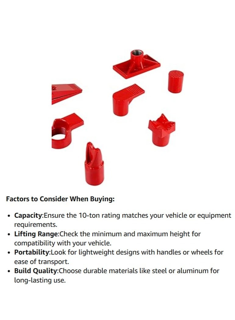 ABBASALI Portable Car Floor Jack 1 Set 10 Ton Hydraulic Power Car Jack Body Frame Repair Kit Tools  - Image 3