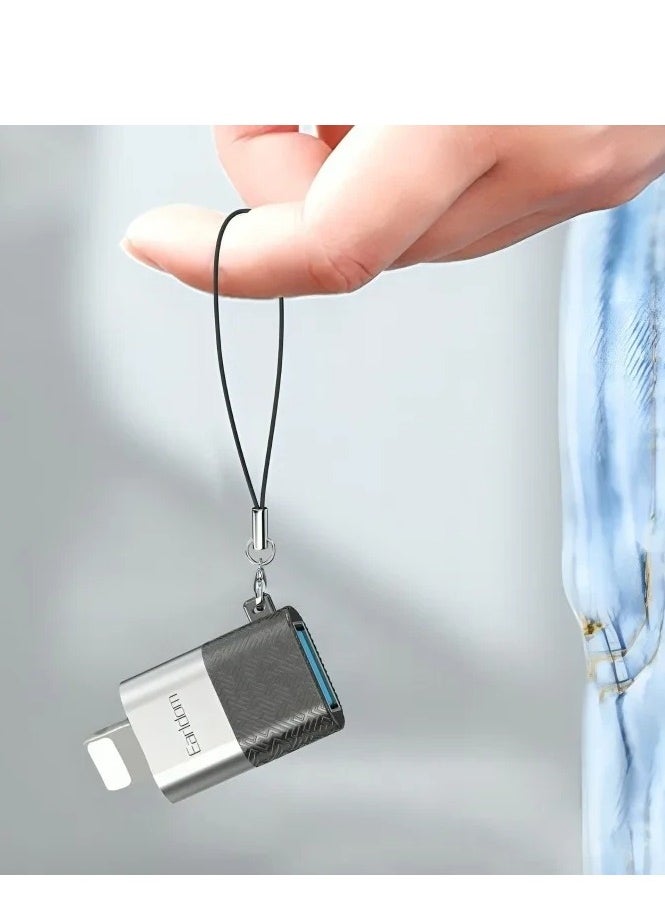 Lightning OTG Express: USB 3.0 Adapter With Anti-Lost Keychain