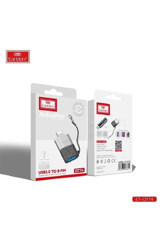Lightning OTG Express: USB 3.0 Adapter With Anti-Lost Keychain