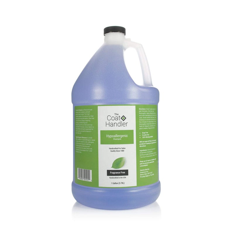 The Coat Handler Hypoallergenic Dog Shampoo, 1 Gallon - All Natural Ingredients, for Pets with Sensitive Skin, Hypoallergenic, 5 to 1 Concentration, Non-Scented - Image 1