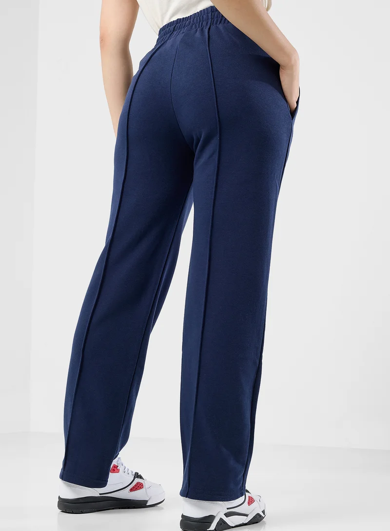 فيلا Small Arch Logo Print Pintuck Open Hem Sweatpants