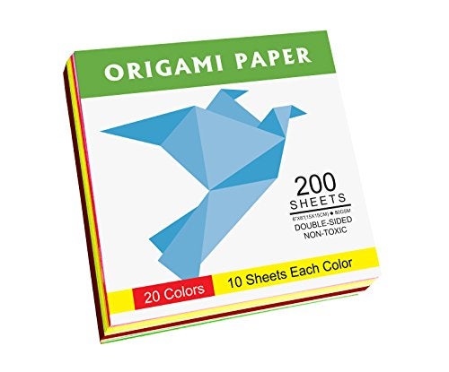 BUBU Origami Paper Double Sided Color - 200 Sheets - 20 Colors - 6 Inch Square Easy Fold Paper for Beginner - Image 4