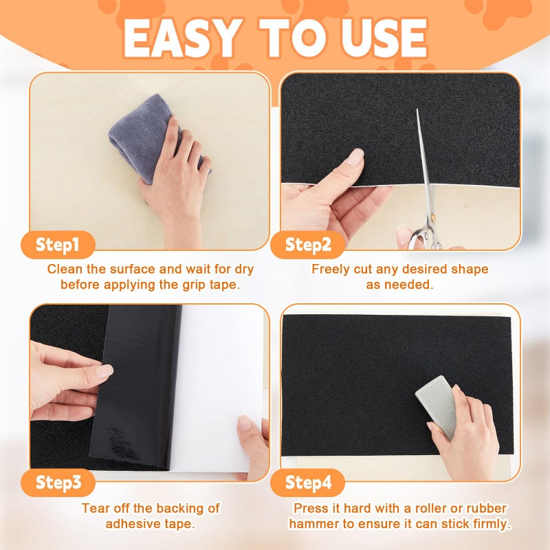 Aliceset Pet Nail Self Adhesive Replacement Emery Paper Fits Dog Scratch Pad Dog Nail Board Sandpaper Cat Litter Box DIY for Pet to Scratch Alternatives(8 in X 16ft) - Image 4