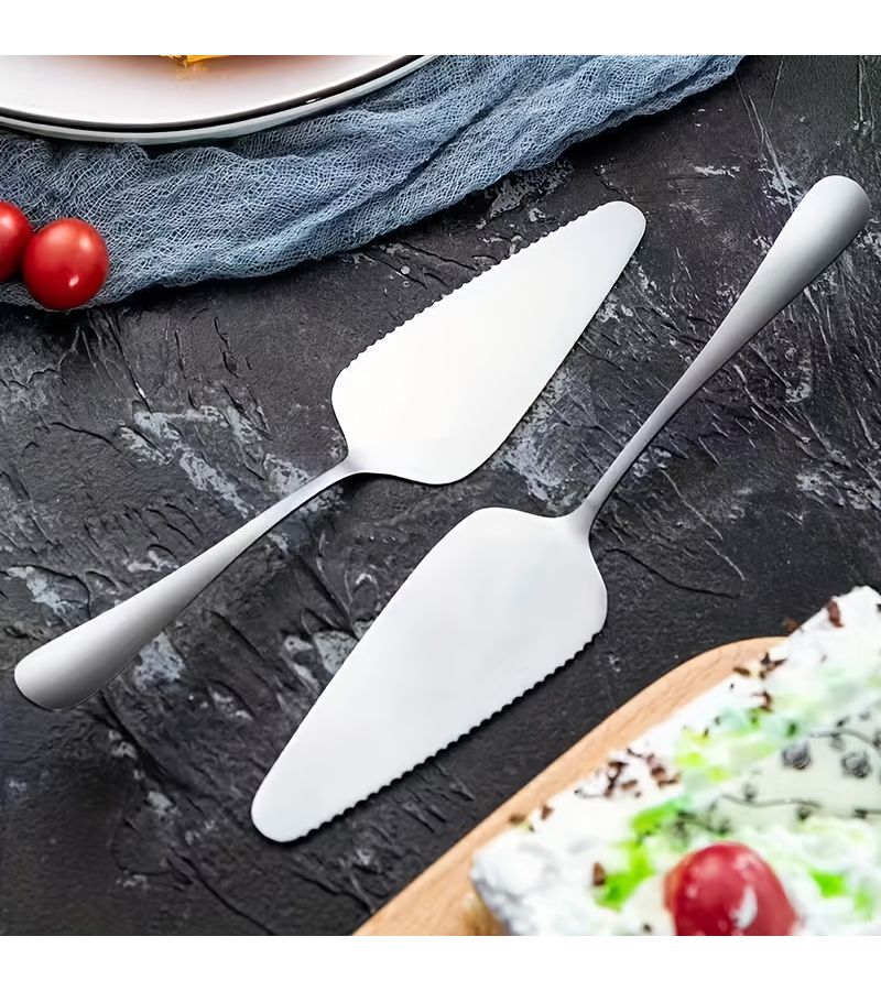 6 Pack Stainless Steel Pie And Cake Server Spatula For Dessert Cheese Pizza Kitchen Utensil Baking Tool Party Supply - Image 1