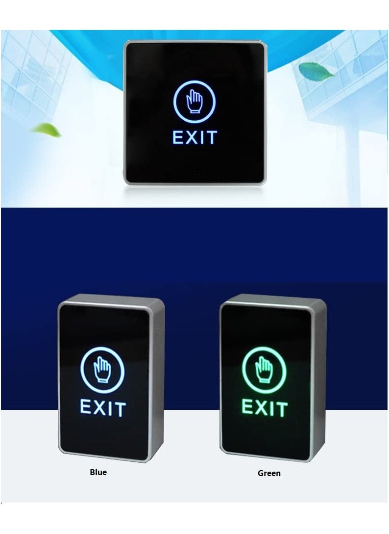Rubik Touchless Exit Button Switch Vertical 50x86mm Surface Mount, No Touch Door Infrared Sensor with LED, Input DC12V Output NO/NC/COM for Access Control Systems Gates and Garage Openers  - Image 4