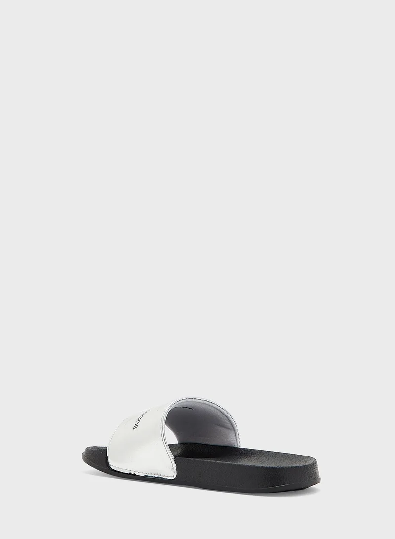 Calvin Klein Jeans Youth Logo Slides