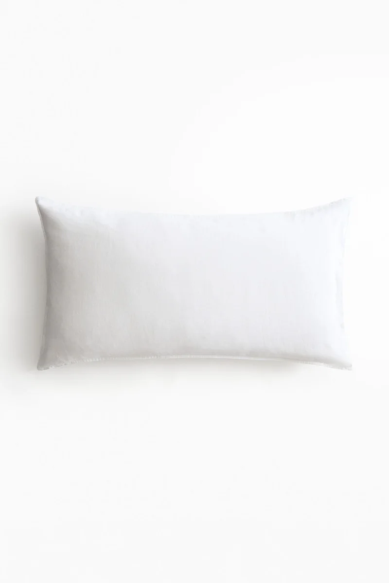 اتش اند ام غطاء وسادة من الكتان المغسول