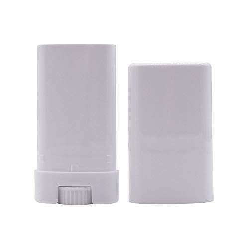 Healthcom 15ml White Plastic Deodorant Containers 0.5 Oz New Empty Oval Lip Balm Tubes for Lipstick Crayon Chapstick DIY Make Your Own Deodorant Moisturizer Lotion Bar,30 Pack - Image 3