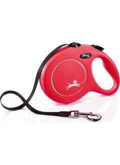 Flexi Red New Classic Striped Automatic Walking Collar 5m Large 