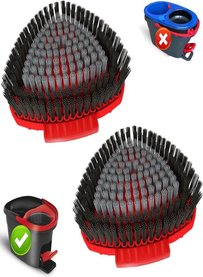 Bublador 2 Pack Scrubber Mop Replace Head Compatible with O Cedar EasyWring 1 Tank,Spin Replacements Heads,Scrub Brush Attachment for Bathroom,Kitchen and Various of Hard Floors - Image 1