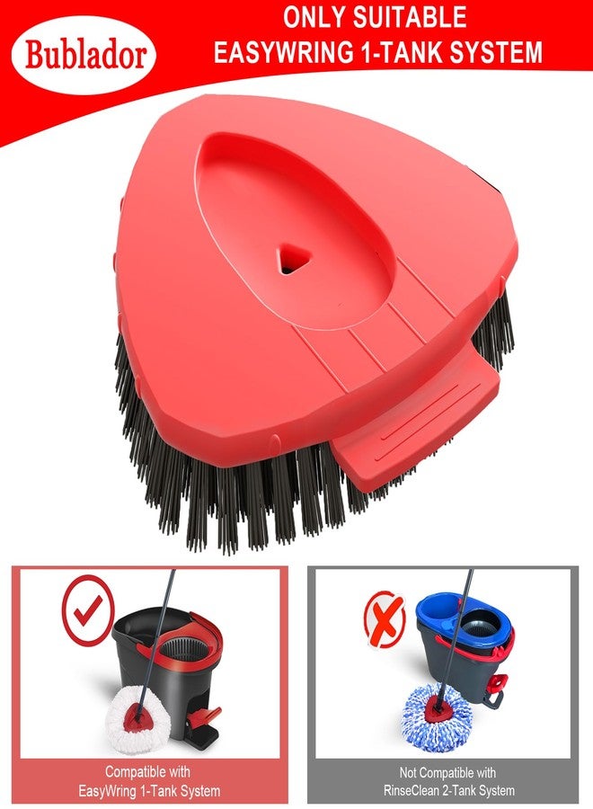 Bublador 2 Pack Scrubber Mop Replace Head Compatible with O Cedar EasyWring 1 Tank,Spin Replacements Heads,Scrub Brush Attachment for Bathroom,Kitchen and Various of Hard Floors - Image 2