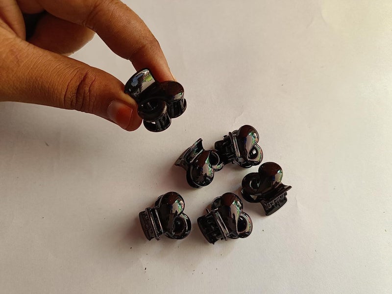 Advancedestore Black Butterfly hair clutch butterfly clips for womem Pack of 6 - Image 2