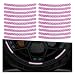 ZIMISI 20PCS Car Wheel Stripe Reflective Stickers AntiScratch Rim Decals for Vehicles Night Safety Warning Tape Decal Car Wheel Decorative Stripe Stickers for Motorcycles Bicycles Neon Pink - Image 2