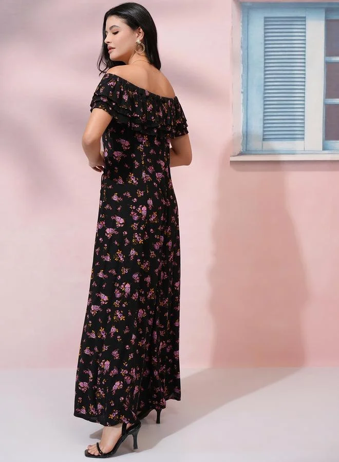 Tokyo Talkies Floral Off-Shoulder Dress