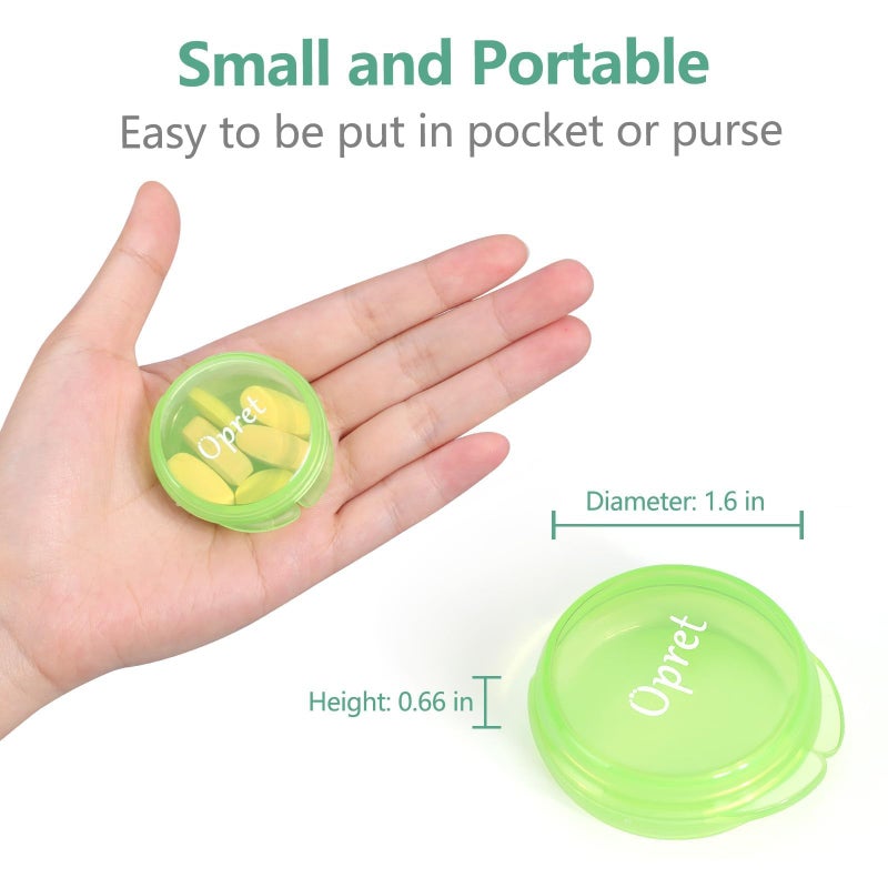 Opret Small Pill Box (3 Pcs), Cute Pill Case Portable for Pocket Purse Briefcase Travel Pills Box Medicine Storage Container Earplug Case - Image 5